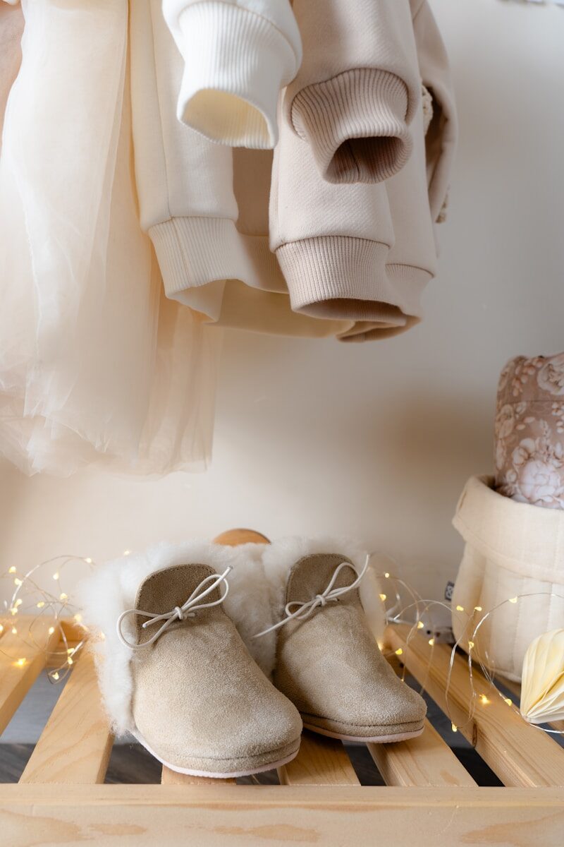Sheepswool Lined Suede Moccasin Slippers