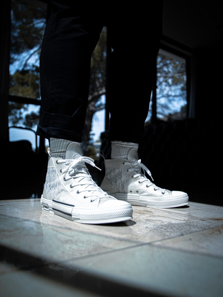 High-Top Fabric Streetwear Sneakers
