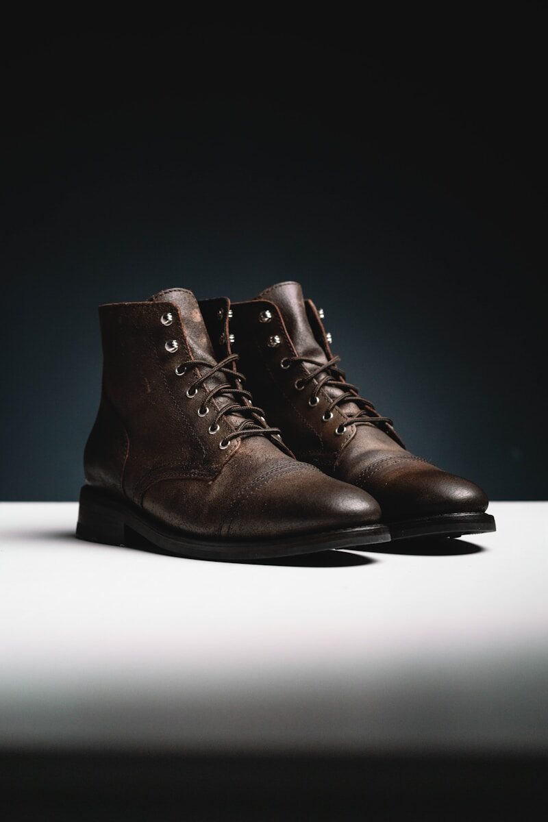 Classic Leather Combat Lace-Up Boots