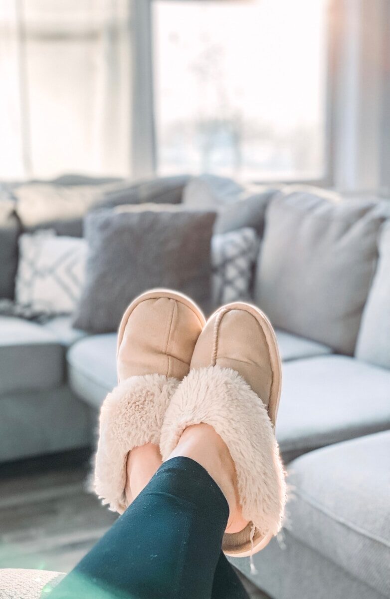 Memory Foam Plush House Slippers